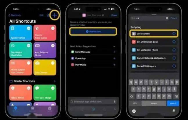 全州苹果14锁屏维修店分享iPhone14升级iOS16.4后如何创建锁屏快捷方式 
