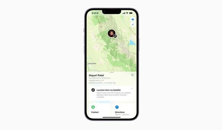 全州苹果14维修分享iPhone14系列中 FindMy功能通过卫星分享位置方法教程 