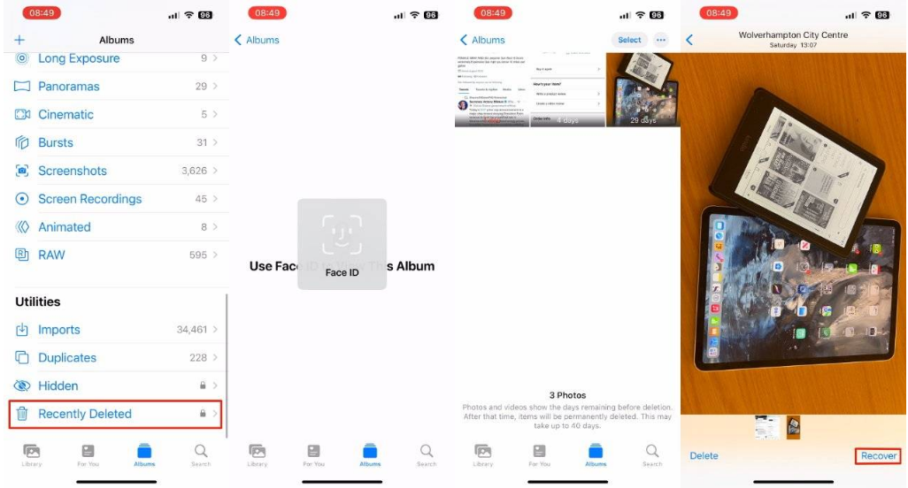 全州苹果14维修分享 iPhone14 上恢复已删除的照片 